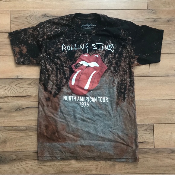 the Rolling Stones Other - The Rolling Stones Men’s Bleach Dye T-Shirt